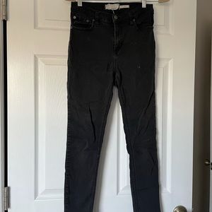 Free People black high rise skinny Jean